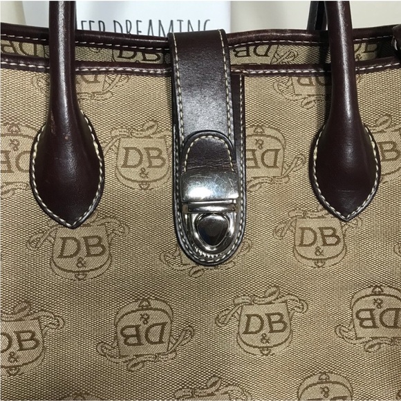 Dooney & Bourke Large Signature Logo Print Satchel - Picture 2 of 9
